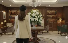 Frame from the visit video in the lounge